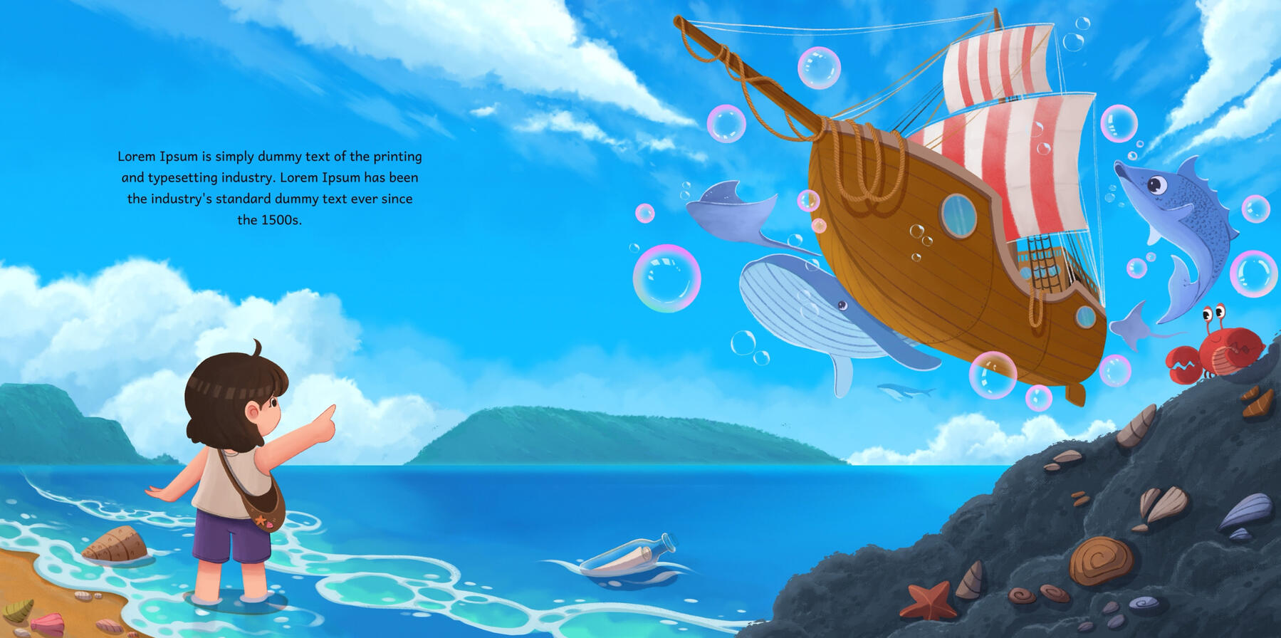 little girl and the magic sailing ship